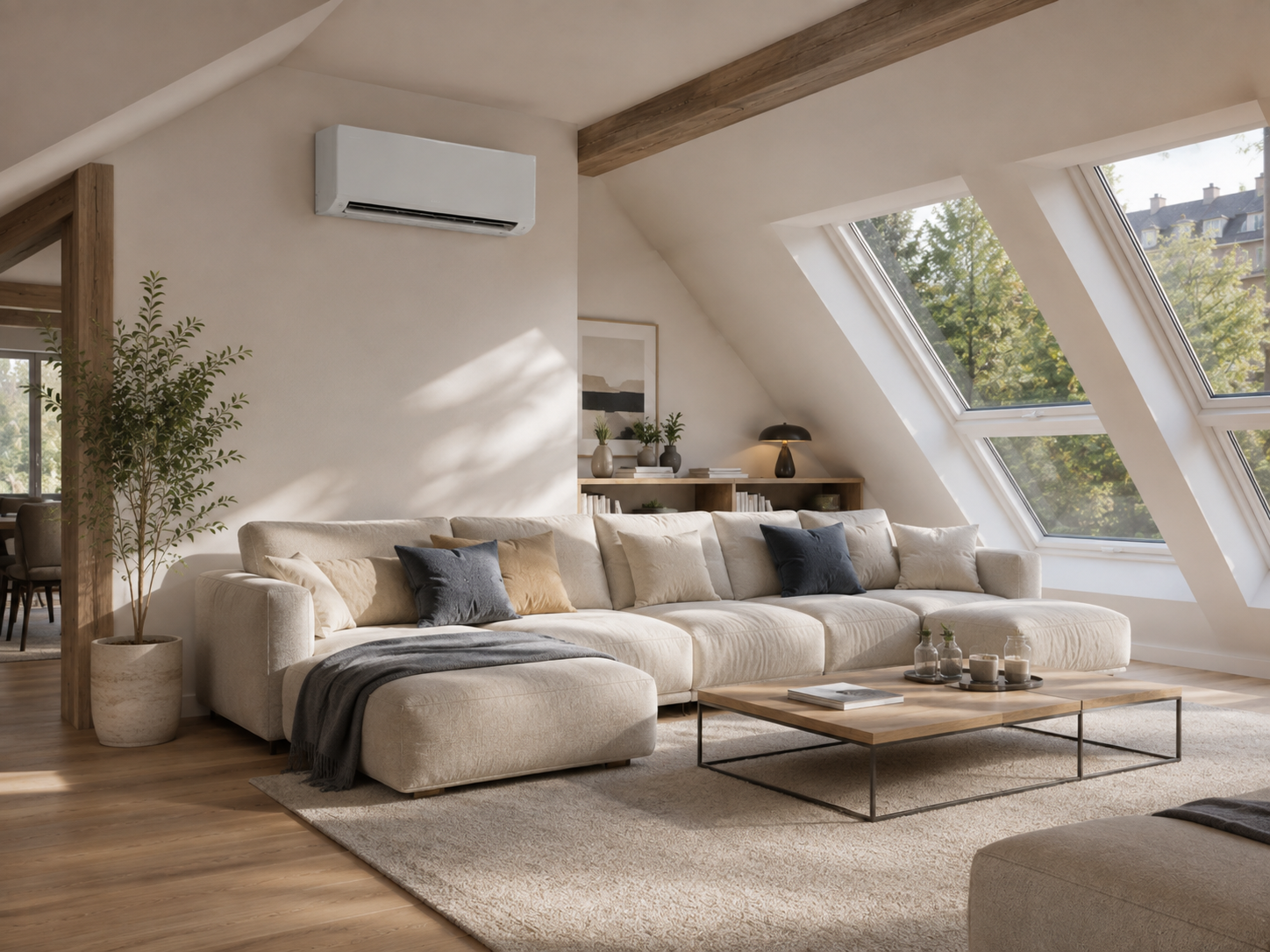 Klimaanlage für ein stark aufgeheiztes Dachgeschoss