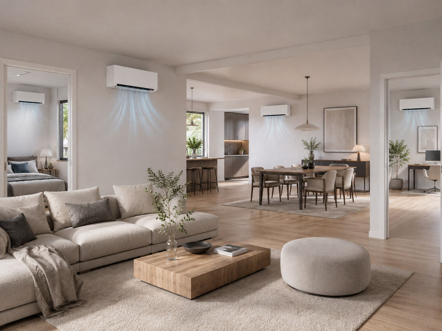 Mehrzonen-Klimaanlage für ein Einfamilienhaus