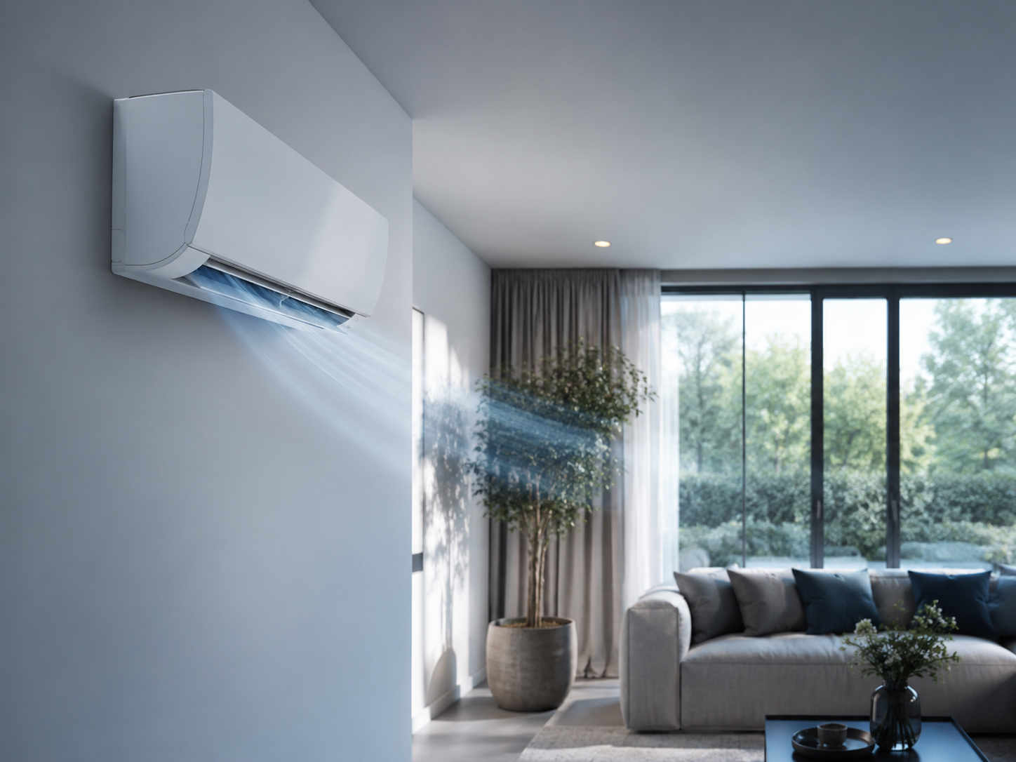 Moderne Klimaanlage in einem hochwertigen Wohnraum