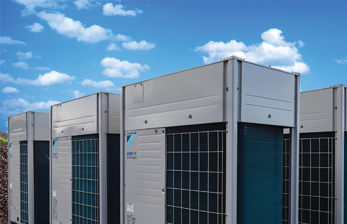 VRV- beziehungsweise VRF-Klimaanlage für größere Gebäude