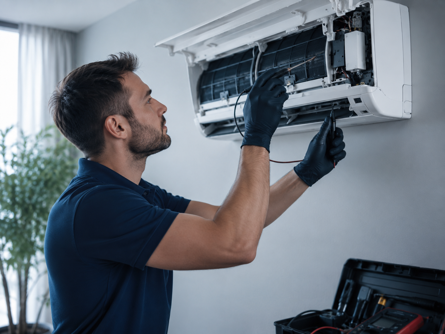 Wartung und Reparatur einer Klimaanlage